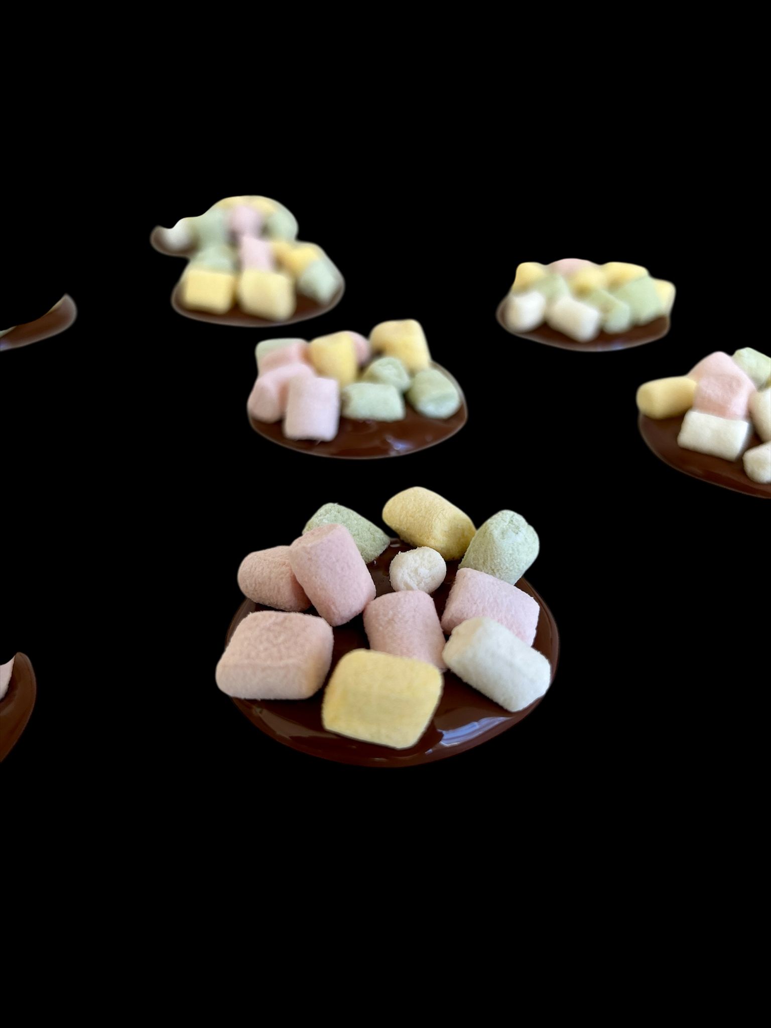 marshmallowtaler mit schokolade bunte marshmallows handgemachte süßigkeit