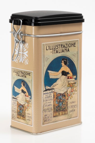 Aromadose aus Metall mit Bügelverschluss – luftdichte Aufbewahrung für 250 g Kaffee, Vintage Edition