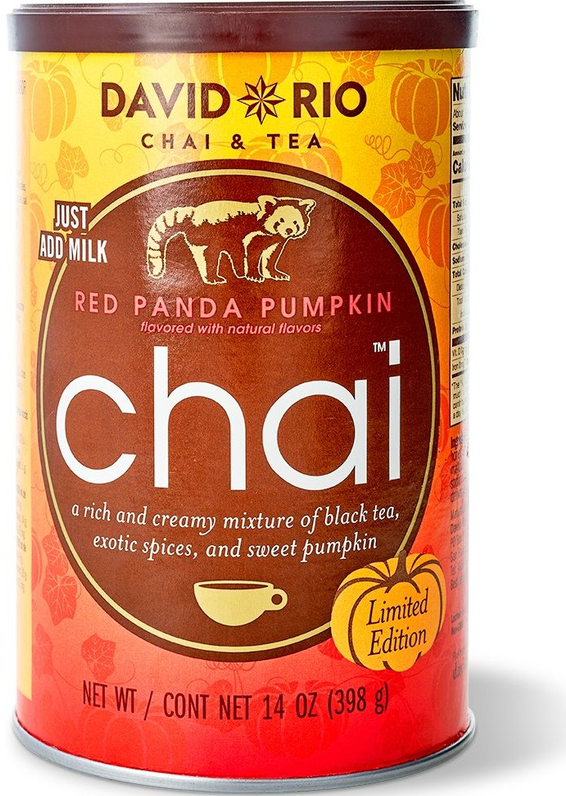 David Rio Red Panda Pumpkin Chai in der 398-g-Dose mit süß-würziger Kürbisnote