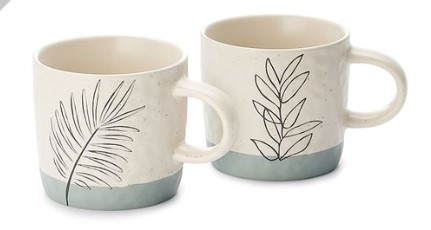 keramik kaffeetasse mit blattmuster design tasse fuer kaffee cappuccino oder latte