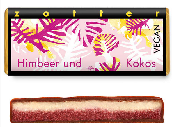 Zotter Himbeer und Kokos 70g 