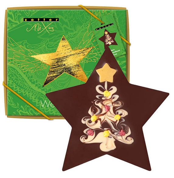Weihnachtsstern mit Tannenbaum de luxe Zotter 