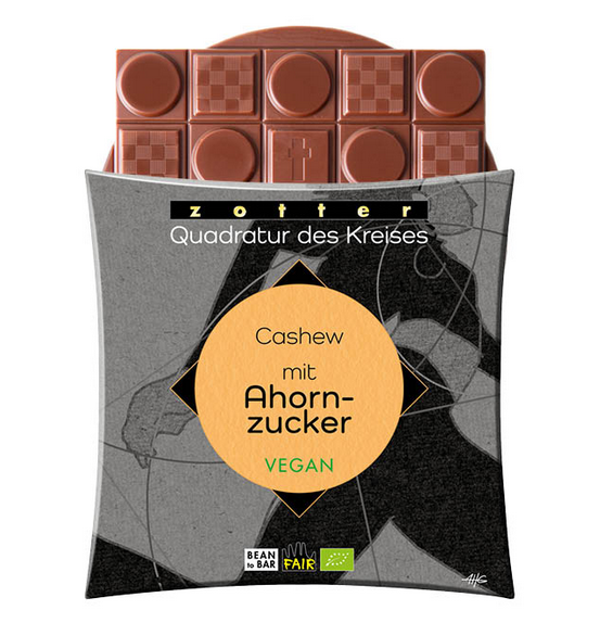 Vegane Schokolade mit Ahornzucker von Kaffeerösterei Bad Saarow – zartschmelzend, süß & fair gehandelt