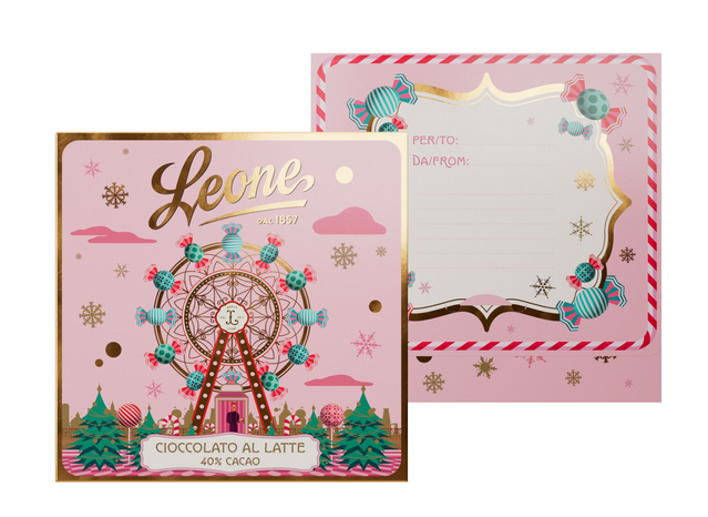 Weihnachtliche Schokoladentafel Wintergruß 70g – Vollmilch im Kartenformat