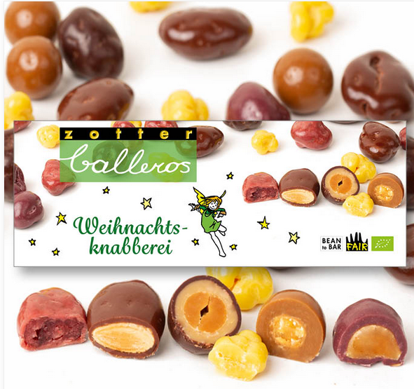 Zotter Balleros Weihnachtsknabberei - 100g