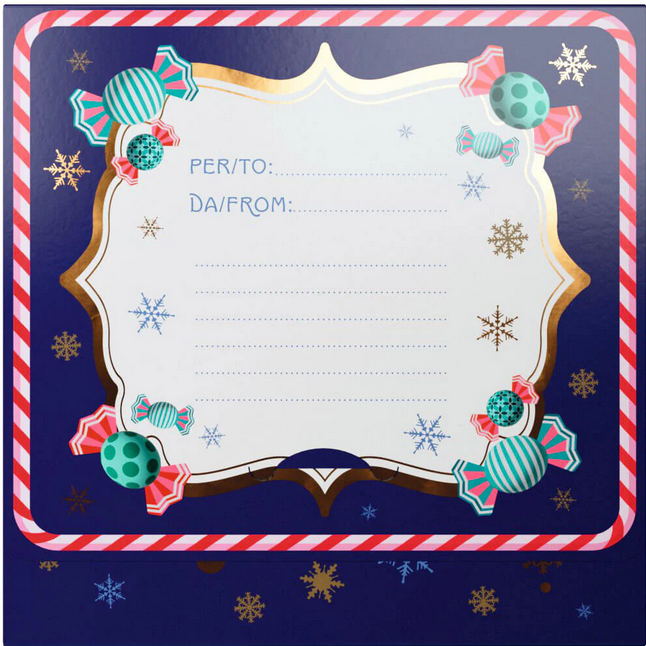 Zartbitterschokolade 70% als Weihnachtskarte mit Santa-Design von Leone