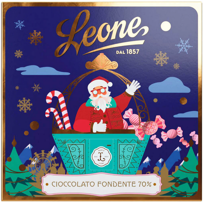 Tafelschokolade mit Grußkarte von Leone - 70g 