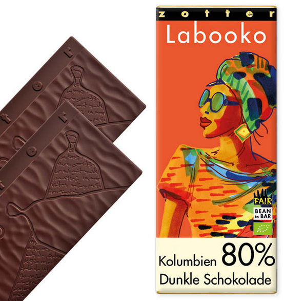 Zotter Labooko Kolumbien 80% dunkle Schokolade
